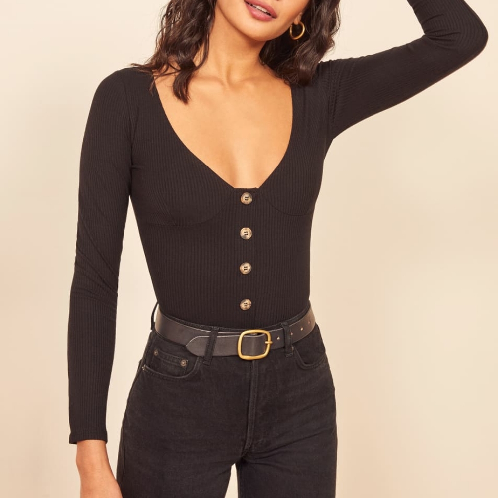 Reformation Virgil Ribbed Top